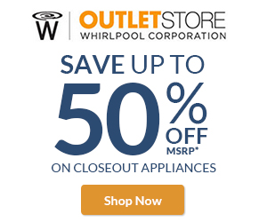 Save up to 50% off MSRP on closeout appliances